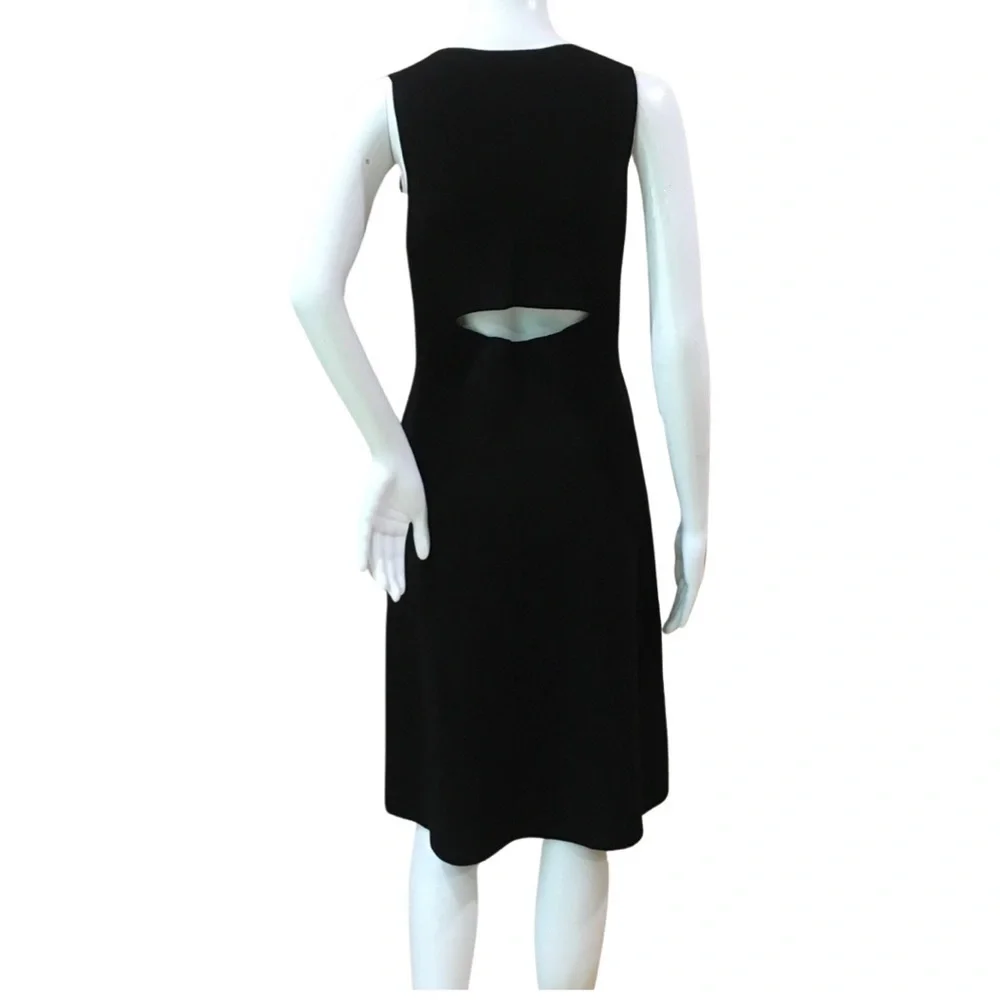 Ann Taylor Knit Tank Dress cutout back in black size s Womens new - Picture 3 of 6